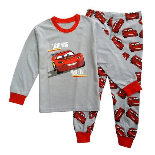 Odetteli 2Pcs Boys Girls Kids Toddler Baby Pajamas Lightning McQueen Cars  Sleepwear Tops+Pants Outfits Set COD