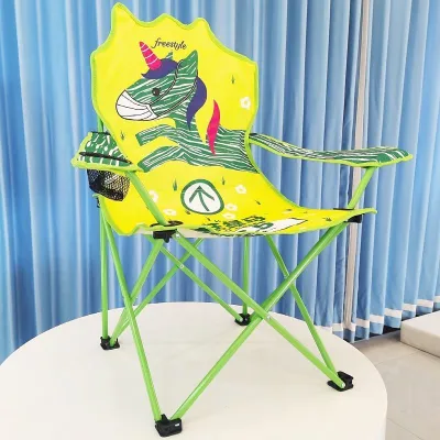 Childrens camping chair outdoor folding chair Spider-Man cartoon chair portable folding painting sketch train barbecue.
