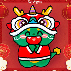 Pin Peniti Bros Mini Akrilik Imlek Sincia Tahun Baru Chinese New Year Lucu Imut Naga Dragon Barongsai Bear Brooch