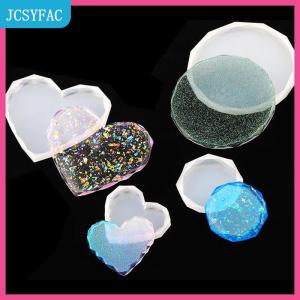 JCSYFAC Pha Lê Coaster nhựa đúc khuôn Silicone làm khuôn thủ công DIY Nguồn cung cấp nghệ thuật
