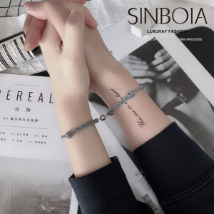 Sinboia Elegant Couple Bracelet For Lovers Simple Hand Rope Magnetic Bracelet For Bestfriend