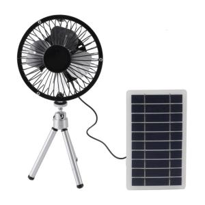 Portable Cooling Fan Monocrystalline Silicon Solar Panel Powered Fan with Stretchable Tripod Stand for Office Travel