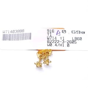 JIN JING SUBANG SKRU BUNGA/LOVE EMAS 916 ORI 0.69G/0.79G/0.85G