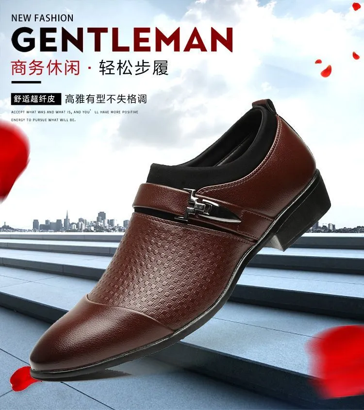 MZB Men's Summer Business Formal Wear Casual Leather Shoes Korean