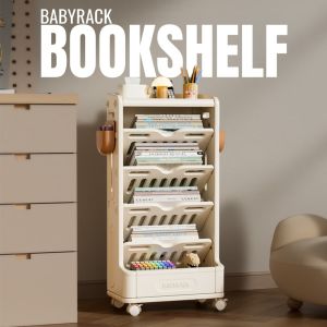 BYJ Baby Rack Bookshelf Space Saver Storage Organizer Shelf Storage Rack
