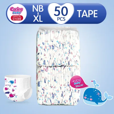 50 PCS Baby diaper PANTS/TAPE S M L XL XXL XXXL Unisex Ultra thin and dry Breathable