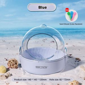 PAZNUL Transparent Hamster Bathroom PP Large Size Hamster Urine Sand Basin Easy Clean Splash Proof Toilet Sand Basin Indoor Pet Accessory