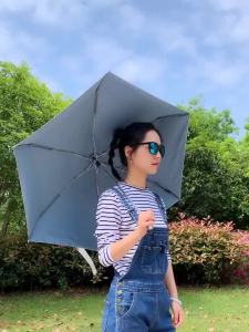 OLYCAT Flat SunUmbrella Woman Five Folding Portable UV Parasol Umbrella Small Pocket Cute Umbrella Luxury UPF50+