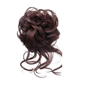 Nhanh chóng tóc xoăn gợn sóng Bun mở rộng kẹp tóc răng cưa tổng hợp Bun phong cách updos cho phụ nữ màu nâu sẫm