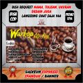 Spanduk Warkop / Banner Warung Kopi Simple Keren Murah Berkualitas spanduk warkop spanduk jualan spanduk custom ukuran 200x80cm. 