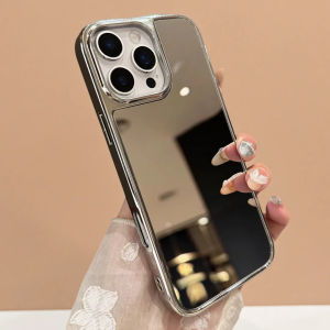 Electroplated Glossy Make Up Mirror Phone Case Shockproof Protector Cover For iPhone 17 Air 16 15 14 13 12 11 Pro Max Plus 11 XR