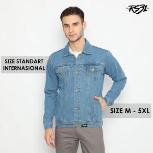 Jaket Jeans RS31 Pria Jumbo High Quality Sie M-5XL - Jacket Denim Cowok