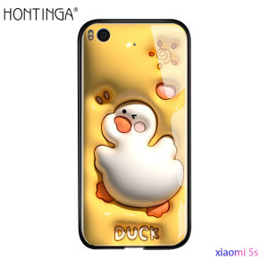 Hontinga Casing For Xiaomi Mi 5s Plus A1 6 A2 8 Pro Lite SE 9 Pro SE A3 CC9 PocoPhone F1 Mix 2S 3 Note 10 Lite Pro Case Inflate Design Duck SpongeBob Phone Case Tempered Glass Back Casing Hard Cases