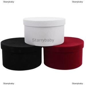 Star 1PC Round Flannelette Flower Boxes Florist Gift Party Packaging Box Decoration