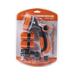 Byshow 10-Modes High Pressure Spray Nozzle Set Sprinkler Water Jet with 360°Rotatable Head Water Sprayer for Garden Hose Adjustable Patterns for Car Wash Watering