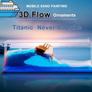 Titanic Cruise Ship Desk Fluid Drift Floating Bottle Decor Christmas Customized Gift Decoration