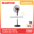 Maspion MSP EX-174 S 2in1 Stand Fan / Desk Fan Kipas Angin Berdiri / Meja / Duduk 16 Inch / 40 cm EX 174 S / EX174 S / EX 174S. 