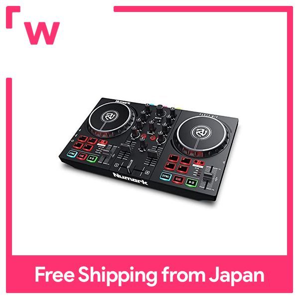 Numark DJ controller with LED light Serato DJ Lite djay Pro AI compatible iOS streaming DJ