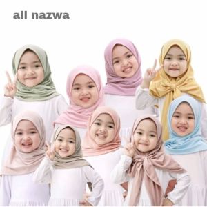 Hijab Jilbab Kerudung Anak Perempuan / Hijab Jersey Instan / Kerudung Anak Perempuan umur 1 7 Model Terbaru 2025 / Pasmina Anak Instan
