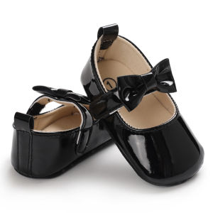 Baby Shoes Girls Black Formal Princess Shoes Soft Sole Infant Christening Sandals