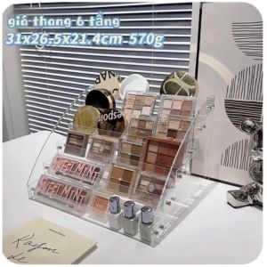 Kệ đựng mỹ phẩm để bàn nhựa trong suốt son môi tủ để đồ trang điểm