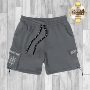 Celana Pendek Cargo Fleece Bahan Lembut Adem Terlaris Warna Hitam Sablon Maternal Kekinian Viral 2024