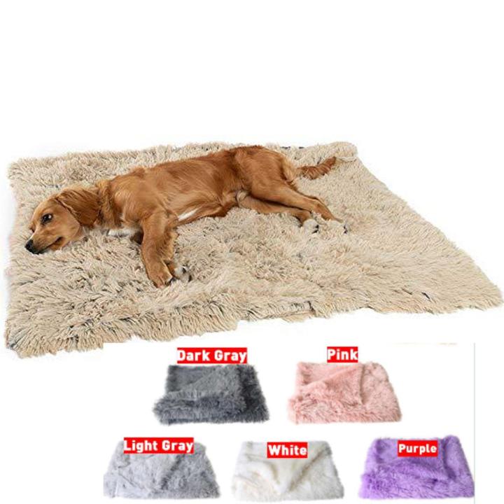 Fluffy Pet Blankets Long Plush Dog Cat Calming Bed Mats Sleeping Soft