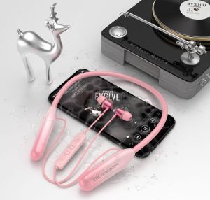 2024 New style neckband wireless Bluetooth earphones with intelligent noise cancellation voice control support long battery life suitable for sports