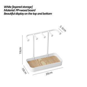【1-3 Days Delivery】Jewelry Organizer Hanging Display with Drawer for Earrings Necklaces Tray Drawer 3 in 1 Bangle Stand
