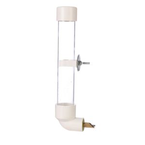 CARING PETS Metal/Acrylic/Plastic Automatic Bird Water Feeder Transparent 130ML Parrot Drinking Fountain Bird Waterer Biting Parrot Water Dispenser Parakeets