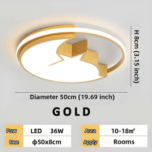 (COD) Modern LED Tricolor Dimming Ceiling Lights Deluxe Living Bed Room Center Ceiling Lamp Corridor
