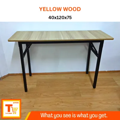 FOLDABLE TABLE - DINING TABLE / OFFICE TABLE / STUDY TABLE (YELLOW WOOD)