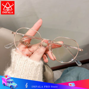 Fashion Anti Blue Light Myopia Glasses for Women Korean Style Metal Frame UV400 HD Lens Nearsighted Glasses for Female