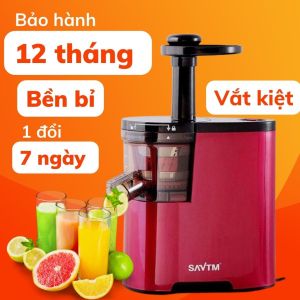 MÁY ÉP CHẬM/ MÁY ÉP TRÁI CÂY SATVM JE07/ JE-07 VẮT KIỆT BÃ [BẢO HÀNH 12 THÁNG].Máy ép chậm  máy ép trái cây  máy ép hoa quả SAVTM JE 07 ép kiệt bã đến 98% dễ dàng tháo lắp vệ sinh .Thiết kế máy nhỏ gọn phù hợp cho góc bếp xinh xắn .