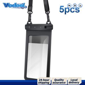 【Fast delivery】 กระเป๋าโทรศัพท์กันน้ำ 5 ชิ้น ลอยน้ำพร้อมสายคล้องเพื่อการใช้งานที่ปลอดภัยในกิจกรรมทางน้ำ