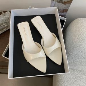 2025 Summer New Pointed Toe Stiletto Sandals For Women Fashionable Backless High Heel Sandals