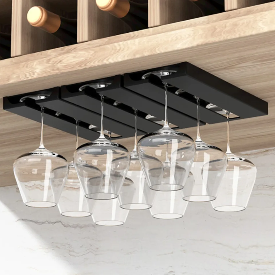 Goblet Wine Glass Hanging Rack Living Room Punch-free Kitchen Bar