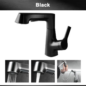 Borong365 Bathroom Mixer Pull Out Faucet Paip Air Basin Water Tap Sink Tap Washbasin Kitchen Tap Hot Cold Water Faucet