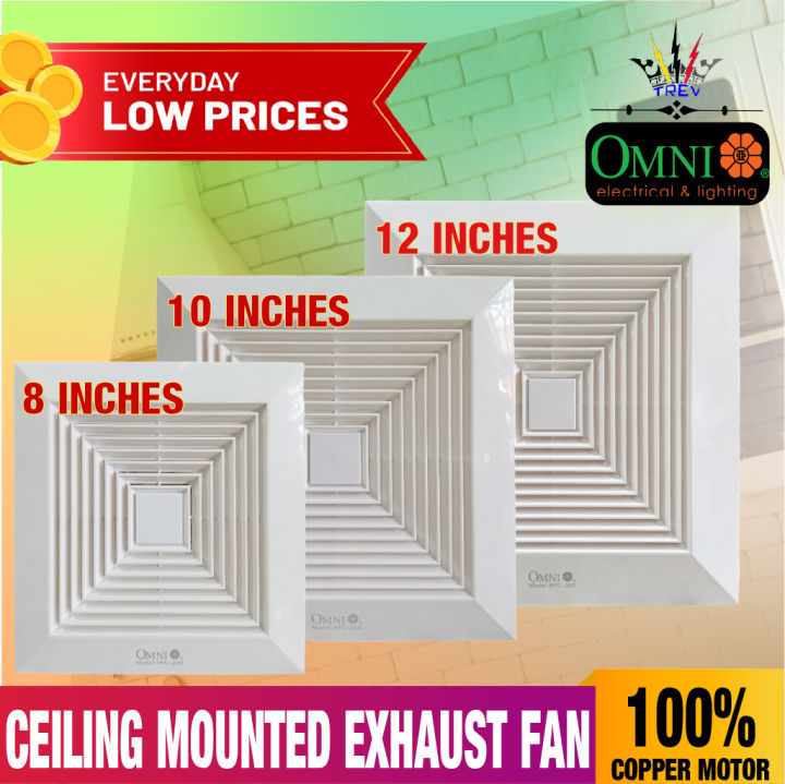 TREV Omni Ceiling Mounted Exhaust Fan 8 inches XFC-200-8