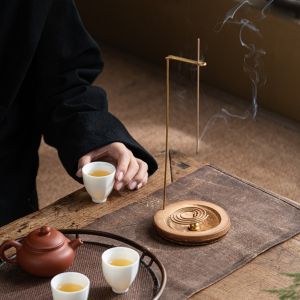FOUNDTWO Anti-Ash Design Upside Down Incense Burner Incense Tray Decor Incense Stick Holder Decoration Indoor Mosquito Incense Plate Holder Meditation