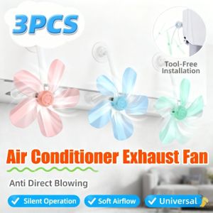 3PCS Universal Air Conditioner Air Deflector Anti-Direct Blowing Adjust Suction Cup Wind Shield Fan