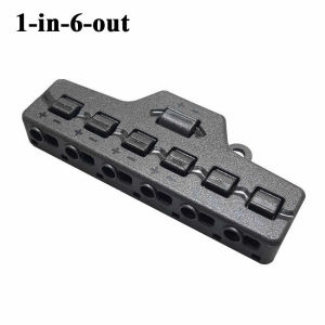 3/6 Ports 1 In 6 Out Wire Splitter 1 in 3 out Connector Splitter Quick Connector Push Terminals Post for LED Lights Quick-connect LED Terminal Splitter