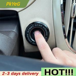 PkYeG Car Moto Engine Start Stop Button Cover Ignition Switch Blade-type Rotatable Protection Cap Interior Decoration Decor Sticker