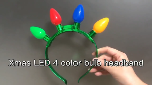 ที่คาดผมการ์ตูนคริสต์มาส LED พร้อมหลอดไฟสายคาดศีรษะขนยาวอะนิเมะสำหรับวันฮาโลวีนอุปกรณ์คอสเพลย์