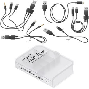 Desktop Electronic Accessory Storage Box 8 Compartments With Lid Multi-scene Cable Organizer for Home Office & Travel Store Data Cable Earphone Charger Power Bank