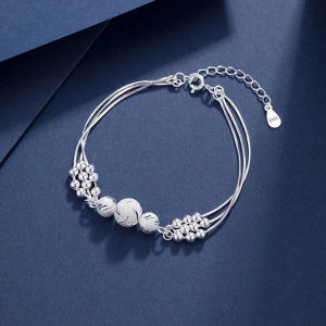Hmeme Lucky Beads Ball Multi-layer Chain Bracelet For Women Fashion Party Wedding Jewelry Lovers Gift