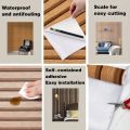 [preferred]BHW Wallpaper Wood Flute Design PVC Waterproof Self Adhesive Wall Decor Stickers. 
