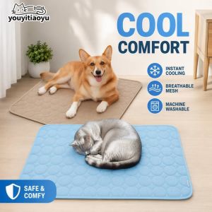 Breathable Mesh Dog Cooling Mat Washable Summer Sleep Pad For Small Medium Dogs Cats Puppies