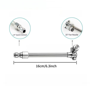 HLINKEY Universal Air Conditioner Cleaning Spray  360° Swivel AC Cleaning Wand 25° Fan Nozzle 1/4" Quick Connect Universal HVAC Coil Cleaning Spray Tool