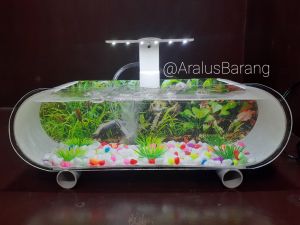 Aquarium Mini Full Set / Aquarium Akrilik / Aquarium Ikan Cupang / Aquarium Ikan Hias /Aquarium Kaca